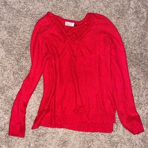 red sweater